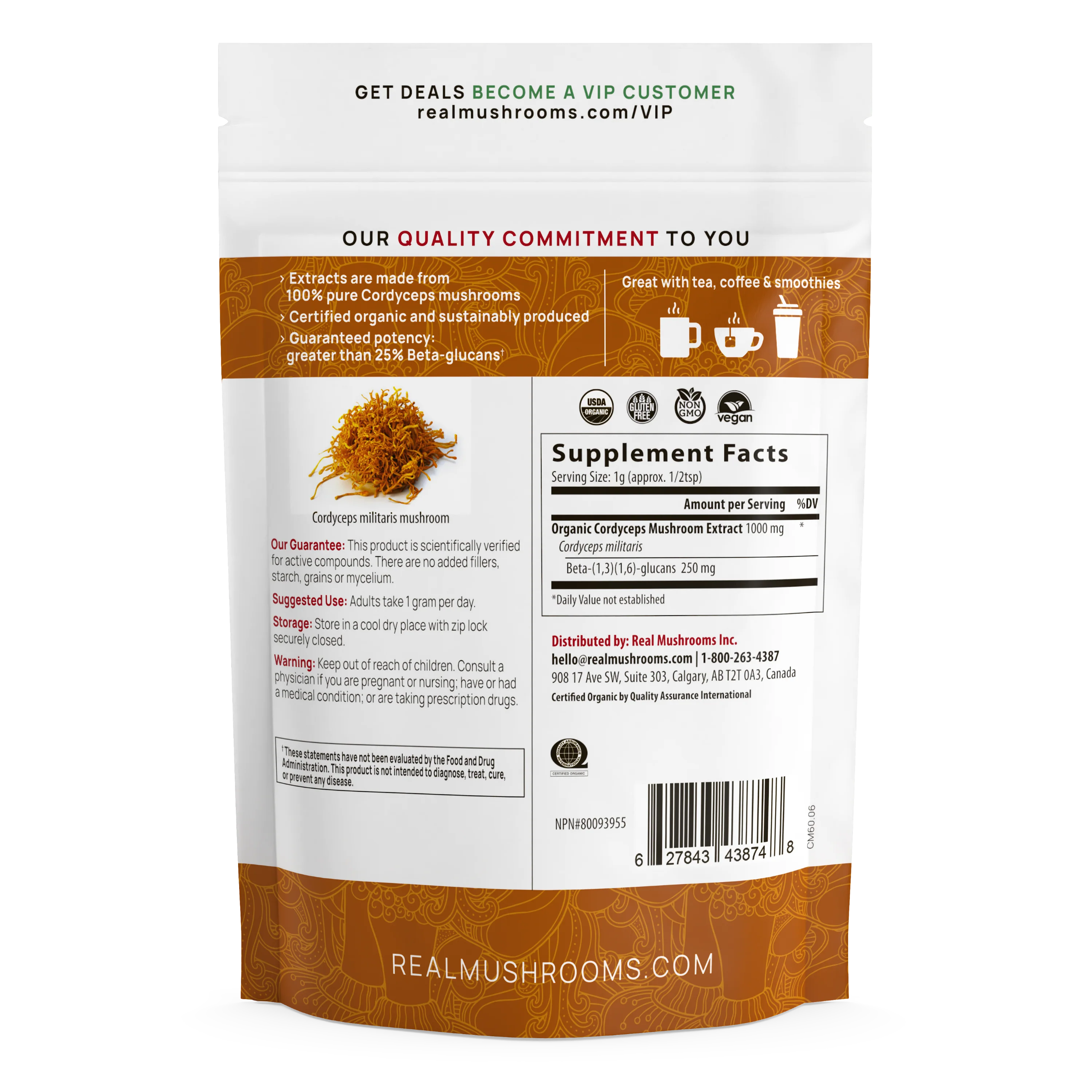 Organic Cordyceps Mushroom Extract Powder for Pets - Image 2