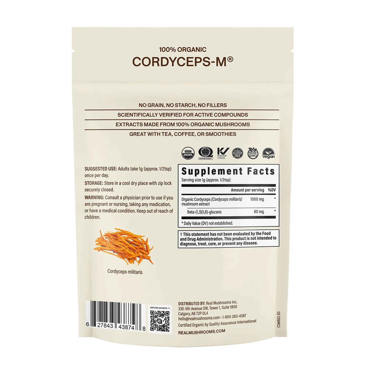 Organic Cordyceps-M® Mushroom Extract Powder – Bulk Supplement - Image 13