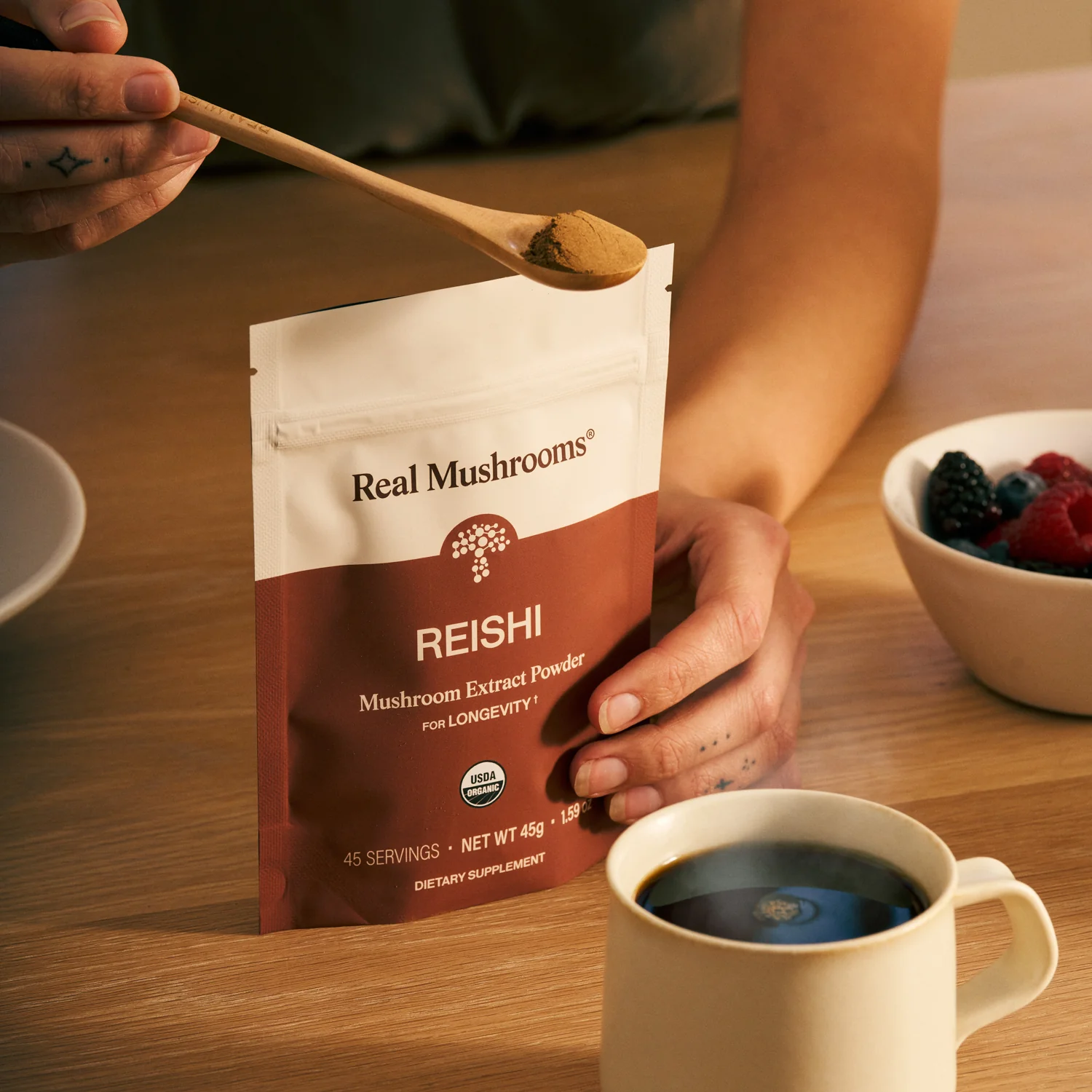 Organic Reishi Mushroom Powder – Bulk Extract - Image 3
